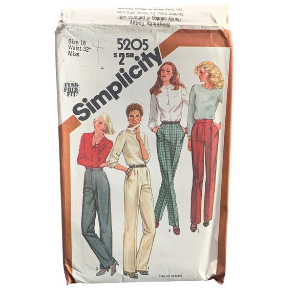 Simplicity 5205 Misses' Pants Sewing Pattern Size 18 - Picture 1 of 2